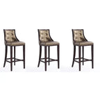 Taburete de bar tradicional, juego de 3 — Blanco perla / Bronce / Crema / Gris guijarro / Gris claro