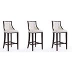 Taburete de bar tradicional, juego de 3 — Blanco perla / Bronce / Crema / Gris guijarro / Gris claro