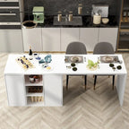 Island Kitchen Table Ding Table with Storage and Dining Function - 82.7 W