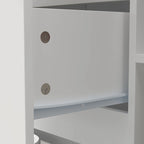 Isla de cocina blanca con almacenamiento, 2 caras