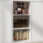 Isla de cocina blanca con almacenamiento, 2 caras