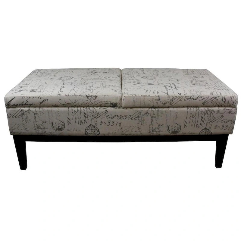 19.5 H Old World Dual Lift Storage Bench