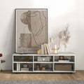 Mueble para TV blanco de 6 compartimentos, hasta 55"