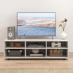 Mueble para TV blanco de 6 compartimentos, hasta 55"