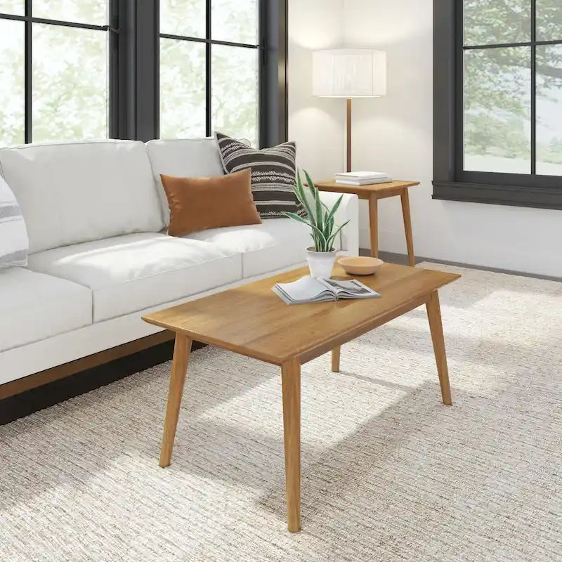 Mesa de centro rectangular de nogal americano/nogal negro/pacana de mediados de siglo, 1 asiento, 40"