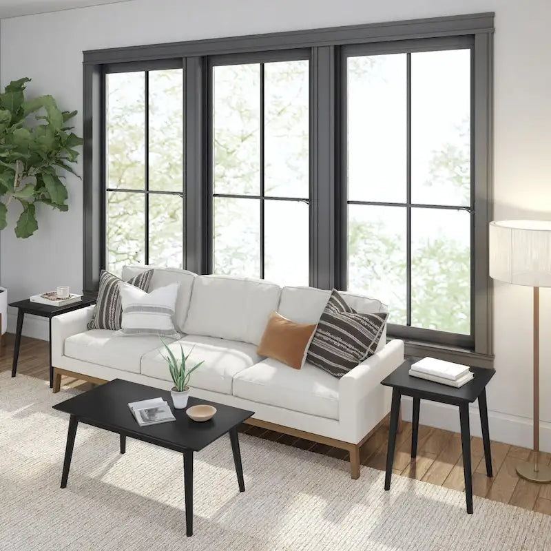 Mesa de centro rectangular de nogal americano/nogal negro/pacana de mediados de siglo, 1 asiento, 40"