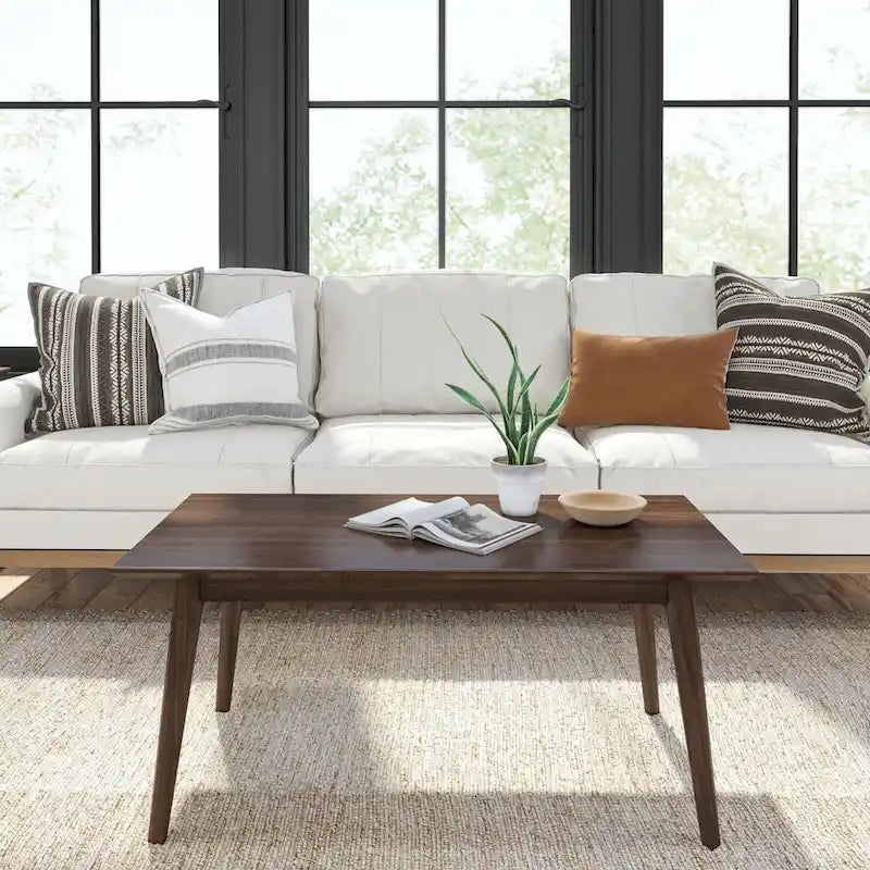 Mesa de centro rectangular de nogal americano/nogal negro/pacana de mediados de siglo, 1 asiento, 40"
