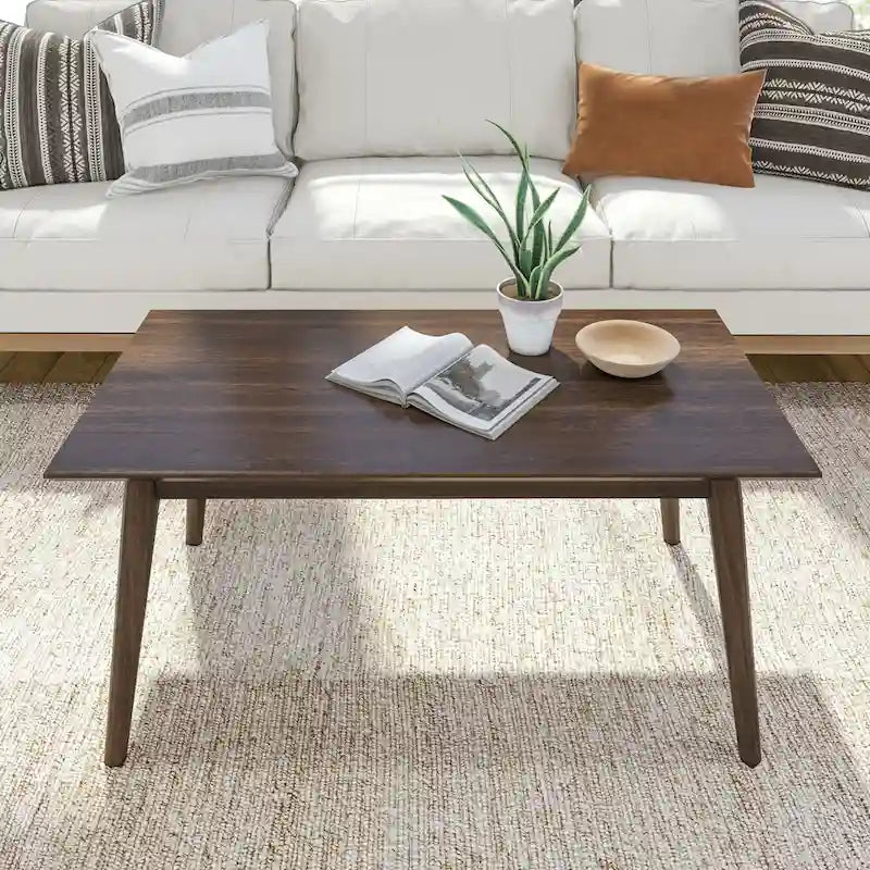 Mesa de centro rectangular de nogal americano/nogal negro/pacana de mediados de siglo, 1 asiento, 40"