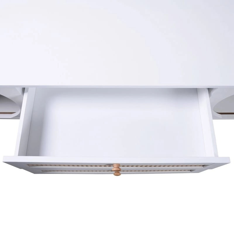 Mueble de TV de ratán natural, 2 colores, para televisores de hasta 75 pulgadas