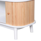 Mueble de TV de ratán natural, 2 colores, para televisores de hasta 75 pulgadas