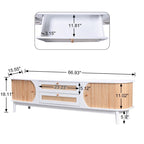 Mueble de TV de ratán natural, 2 colores, para televisores de hasta 75 pulgadas