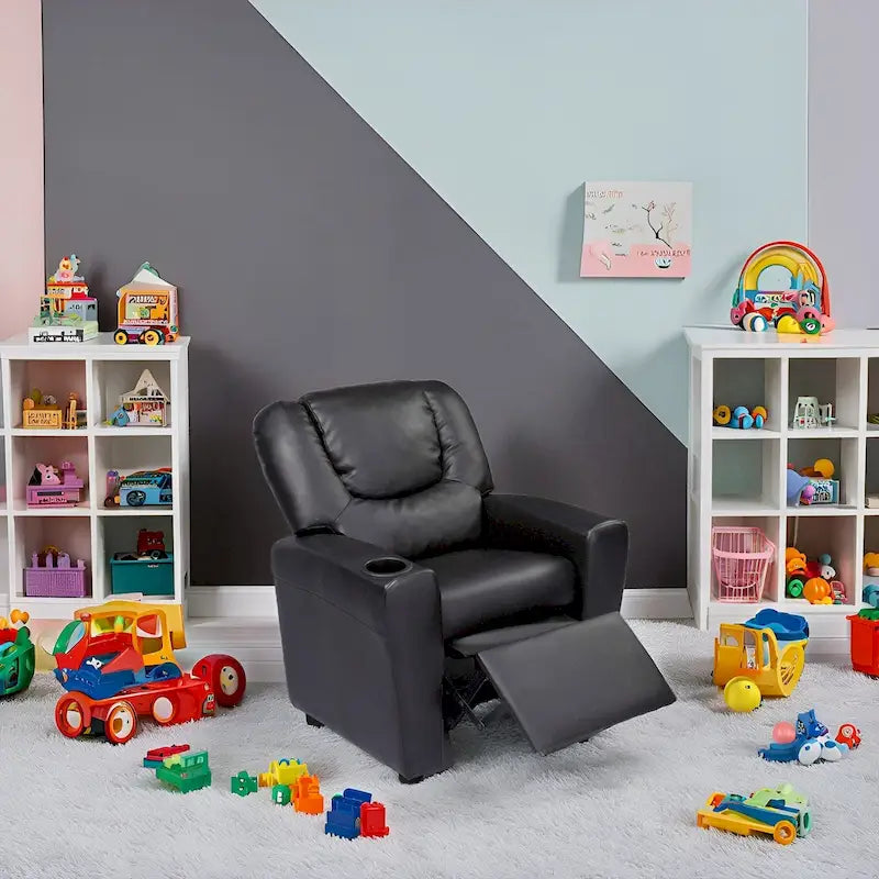 Sillón reclinable para niños con portavasos, 1 asiento