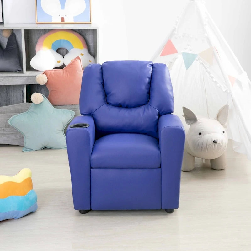 Sillón reclinable para niños con portavasos, 1 asiento
