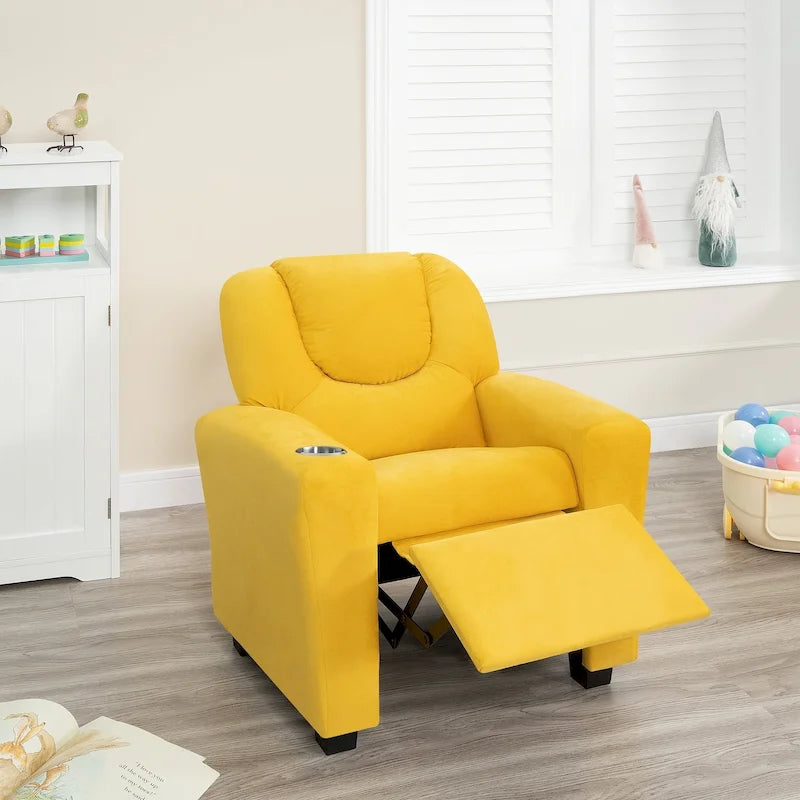 Sillón reclinable para niños con portavasos, 1 asiento