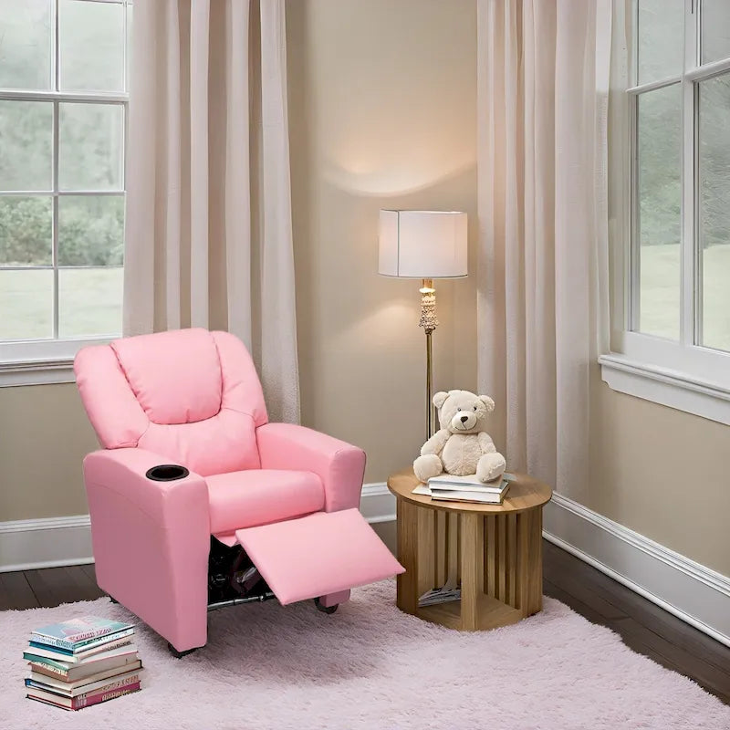 Sillón reclinable para niños con portavasos, 1 asiento