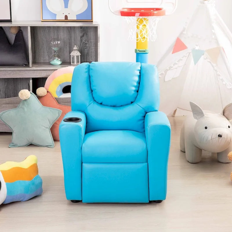 Sillón reclinable para niños con portavasos, 1 asiento