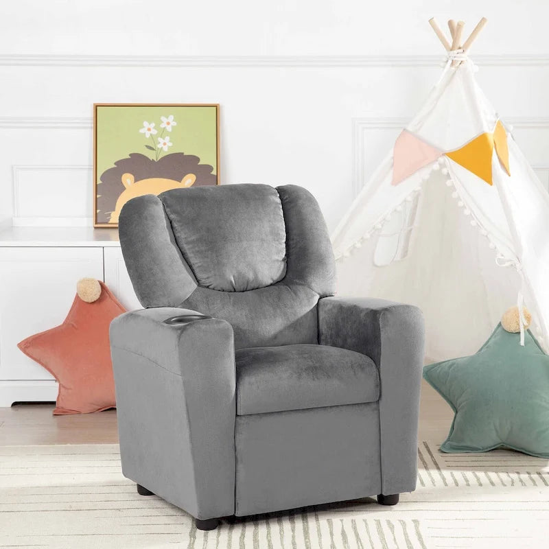 Sillón reclinable para niños con portavasos, 1 asiento