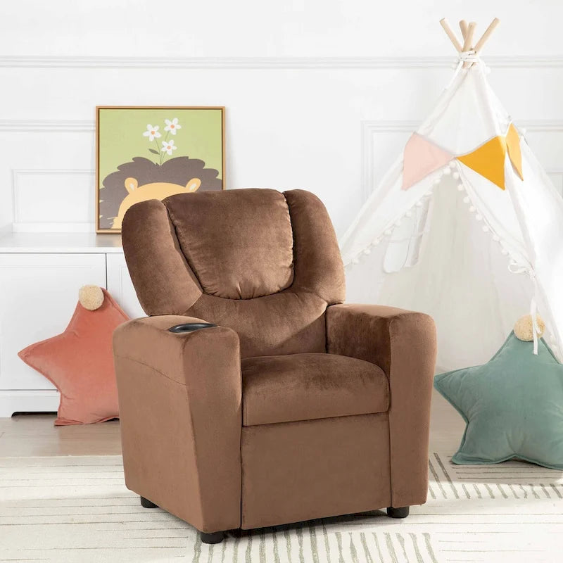 Sillón reclinable para niños con portavasos, 1 asiento