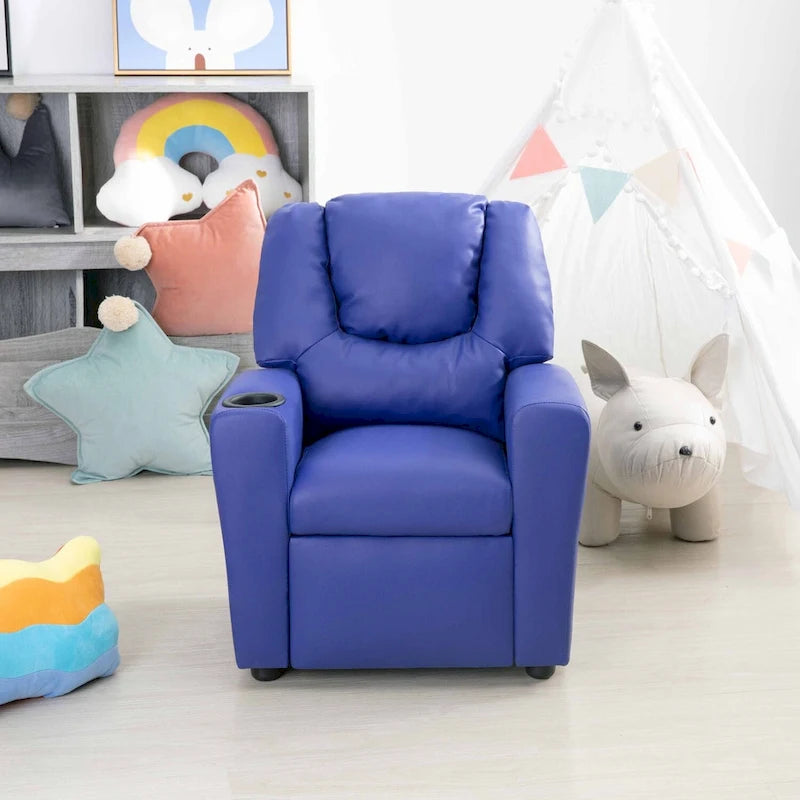 Sillón reclinable para niños con portavasos, 1 asiento