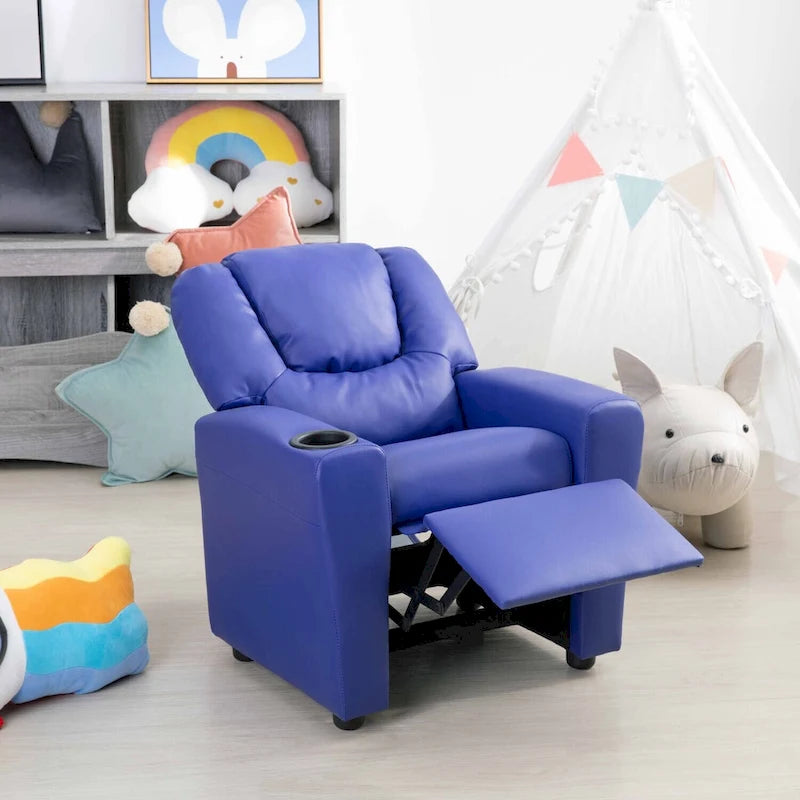 Sillón reclinable para niños con portavasos, 1 asiento