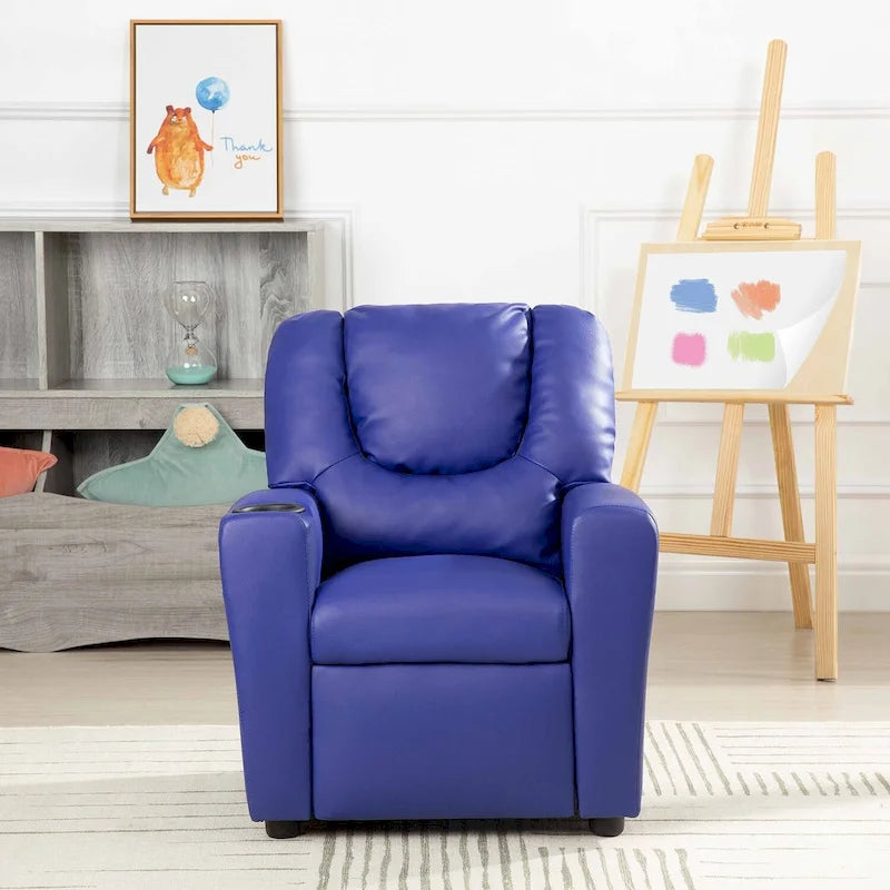 Sillón reclinable para niños con portavasos, 1 asiento