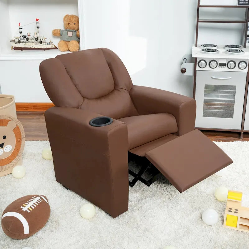 Sillón reclinable para niños con portavasos, 1 asiento