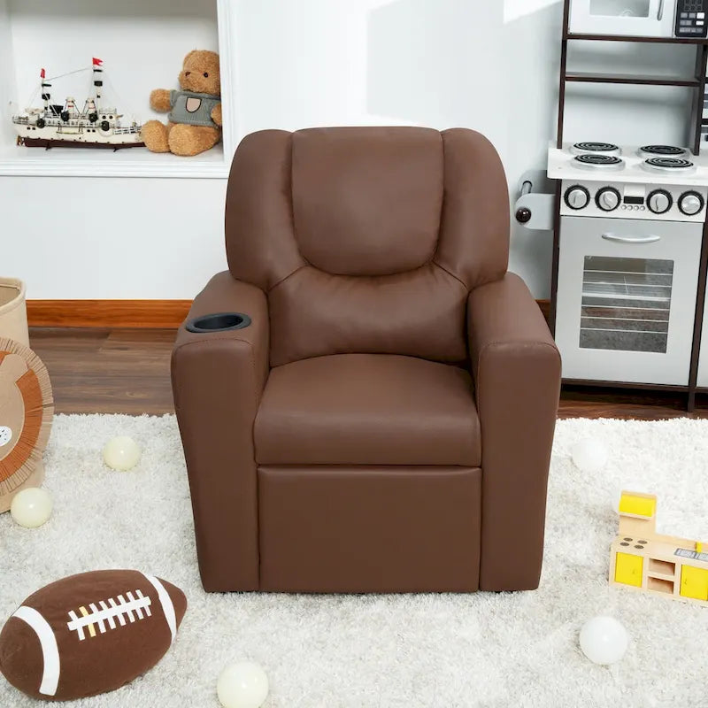Sillón reclinable para niños con portavasos, 1 asiento