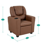Sillón reclinable para niños con portavasos, 1 asiento