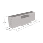 Mueble de TV con chimenea eléctrica blanco/negro – Para televisores de hasta 90"