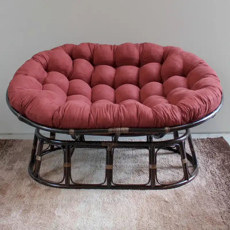 Sillón Papasan Doble de Ratán Natural, para 2 Personas