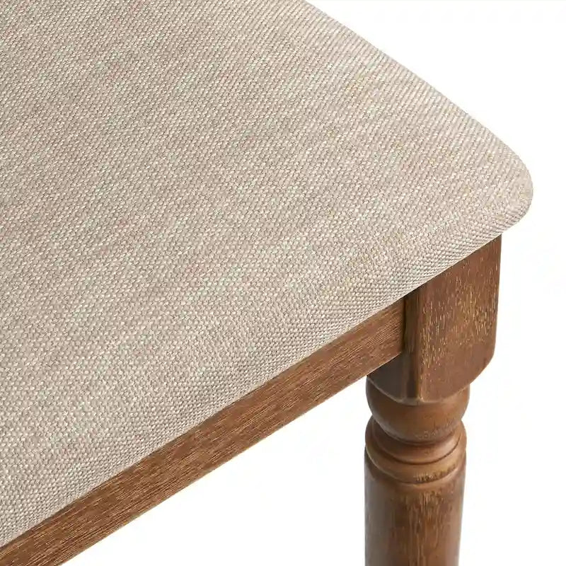 Sillas de comedor estilo rústico de granja de madera recuperada/marrón rústico/gris envejecido, juego de 2