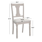 Sillas de comedor estilo rústico de granja de madera recuperada/marrón rústico/gris envejecido, juego de 2