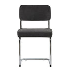 Silla de comedor de pana mostaza/gris/verde, juego de 2
