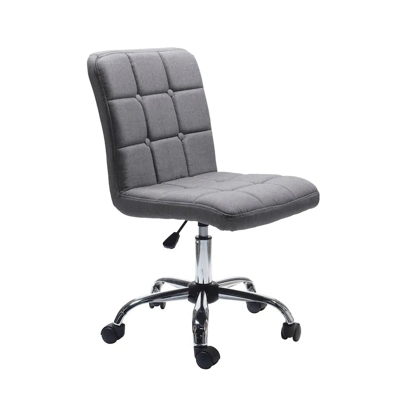 Silla de oficina giratoria de tela capitoné azul/gris/rojo/negro, 1 persona