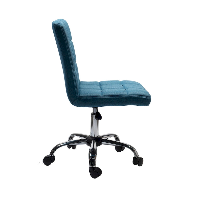 Silla de oficina giratoria de tela capitoné azul/gris/rojo/negro, 1 persona