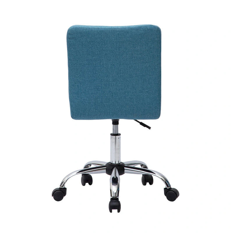 Silla de oficina giratoria de tela capitoné azul/gris/rojo/negro, 1 persona