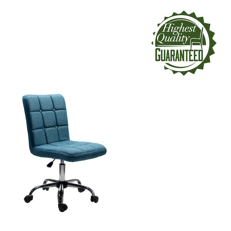 Silla de oficina giratoria de tela capitoné azul/gris/rojo/negro, 1 persona