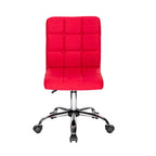 Silla de oficina giratoria de tela capitoné azul/gris/rojo/negro, 1 persona