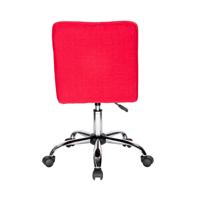 Silla de oficina giratoria de tela capitoné azul/gris/rojo/negro, 1 persona