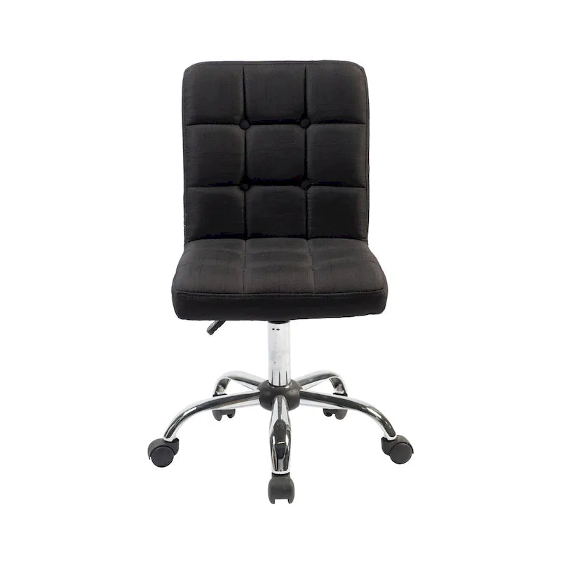 Silla de oficina giratoria de tela capitoné azul/gris/rojo/negro, 1 persona
