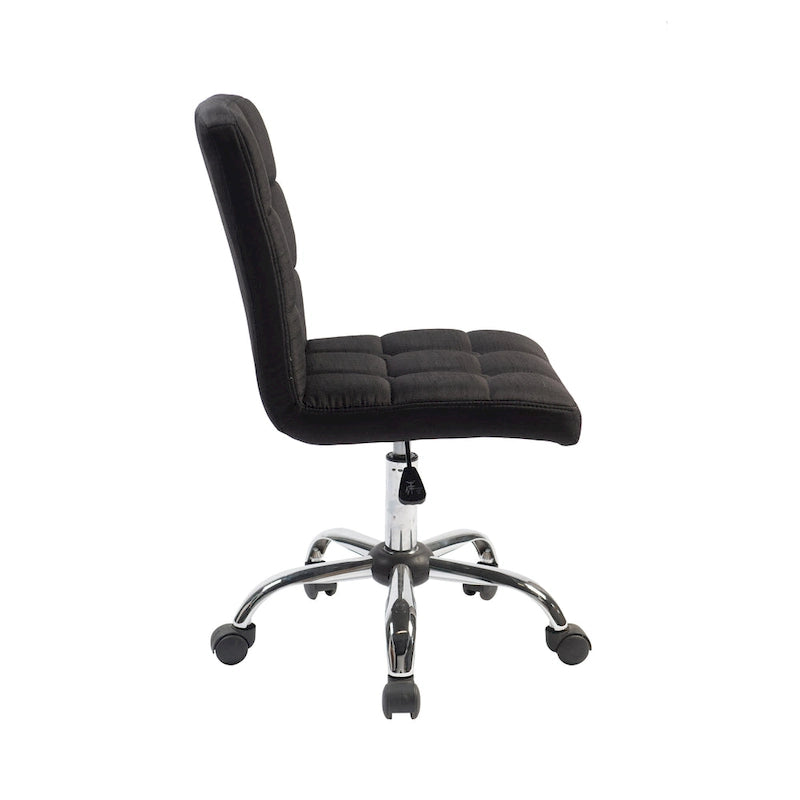 Silla de oficina giratoria de tela capitoné azul/gris/rojo/negro, 1 persona