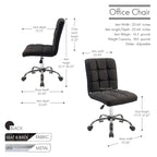 Silla de oficina giratoria de tela capitoné azul/gris/rojo/negro, 1 persona