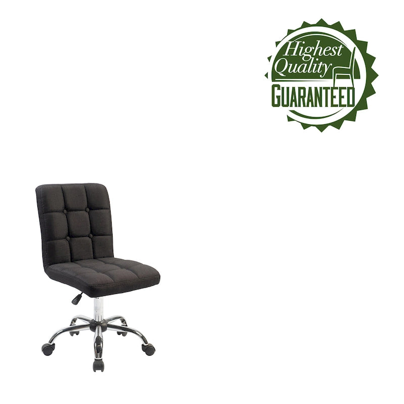 Silla de oficina giratoria de tela capitoné azul/gris/rojo/negro, 1 persona