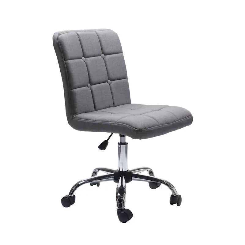 Silla de oficina giratoria de tela capitoné azul/gris/rojo/negro, 1 persona
