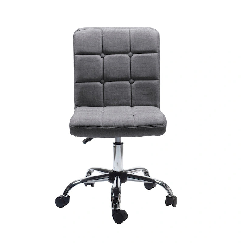 Silla de oficina giratoria de tela capitoné azul/gris/rojo/negro, 1 persona