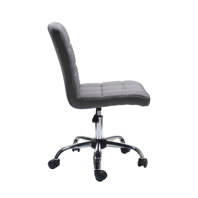 Silla de oficina giratoria de tela capitoné azul/gris/rojo/negro, 1 persona