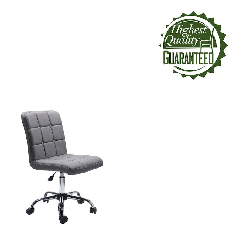 Silla de oficina giratoria de tela capitoné azul/gris/rojo/negro, 1 persona