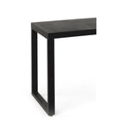 Mesa Consola Moderna de Metal Negro — 1 Persona