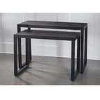Mesa Consola Moderna de Metal Negro — 1 Persona