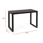 Mesa Consola Moderna de Metal Negro — 1 Persona